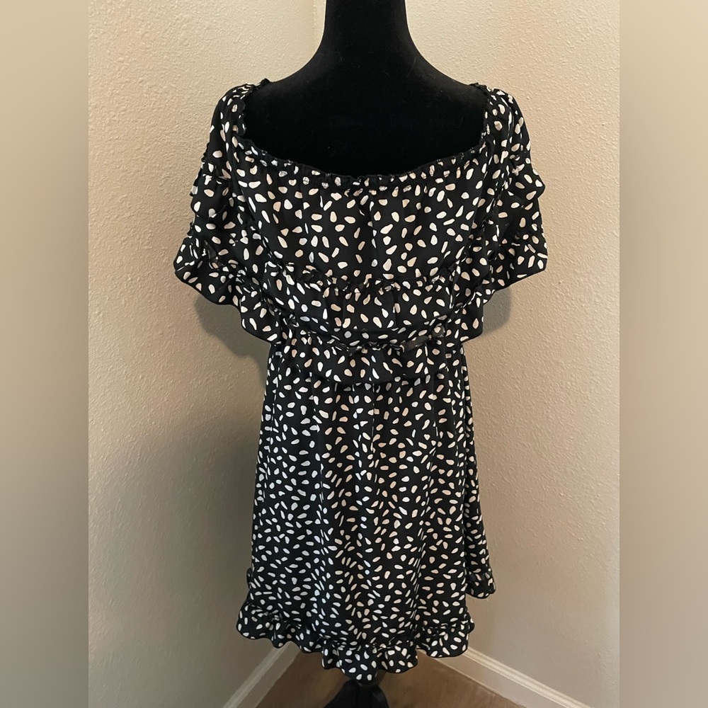 Black & White Off The Shoulder Dress